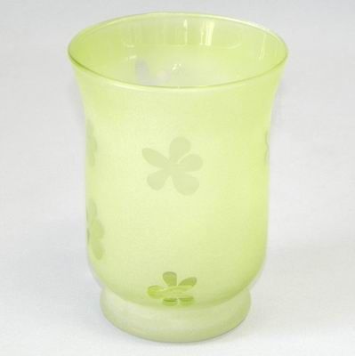 Svíčník sklo pr.11V14,5 zelená