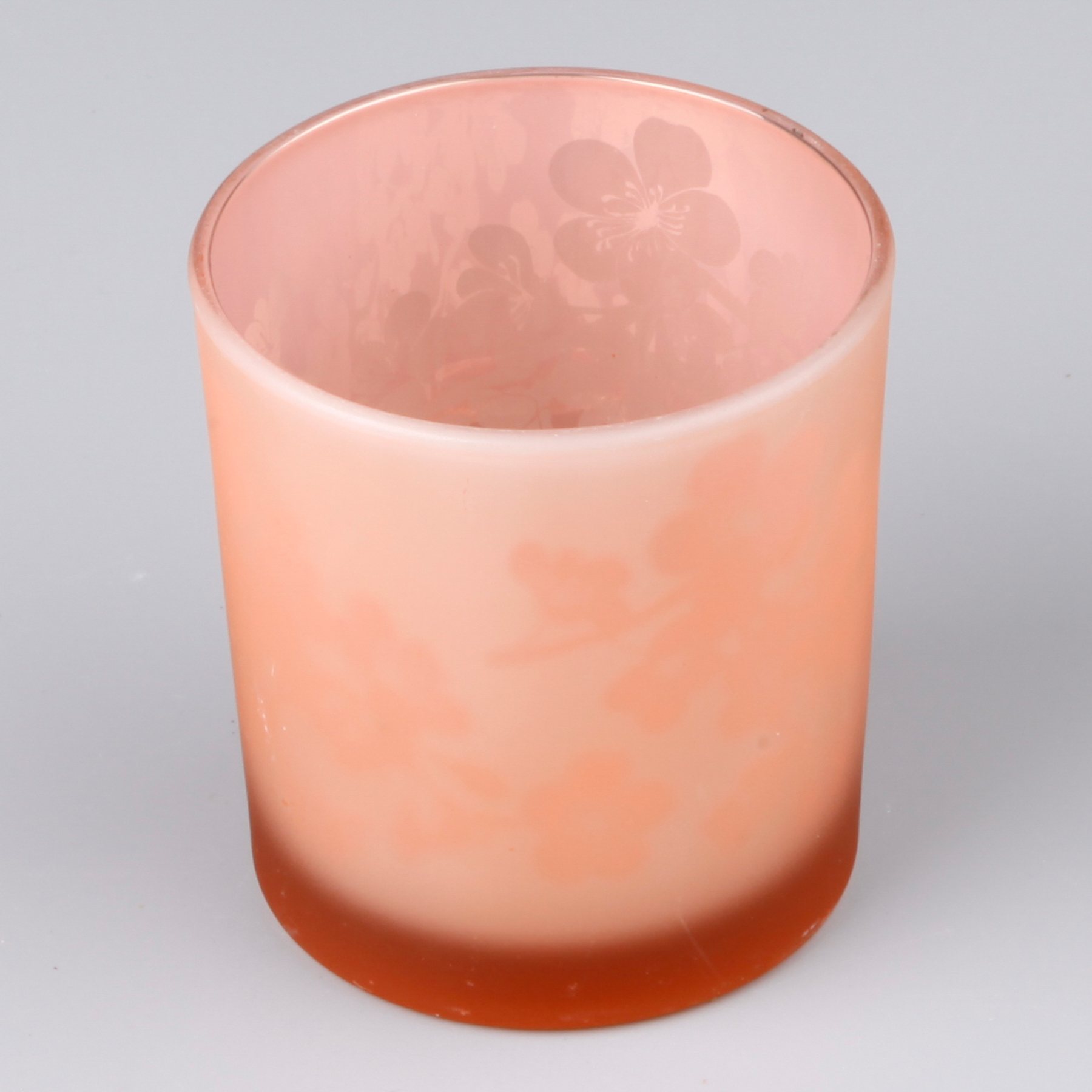 Svícen sklo pr.7,3V8cm růžová